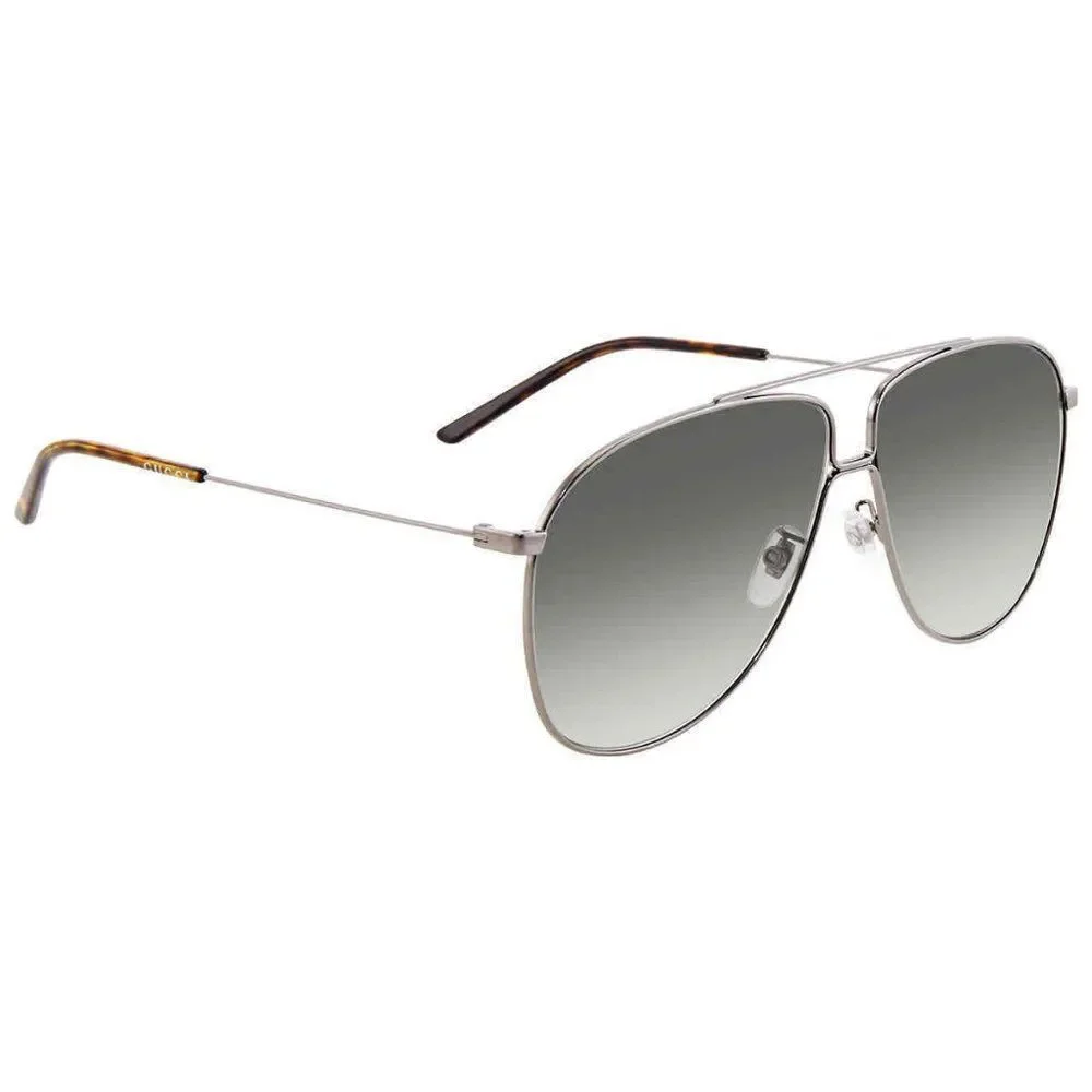 NEW Gucci Grey and Silver Aviator Men's Sunglasses